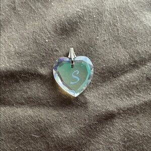 Heart-Shaped Blue Crystal Pendant